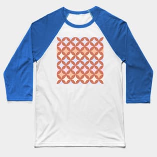 Geometric Pattern: Circle Nested: Terracotta Baseball T-Shirt